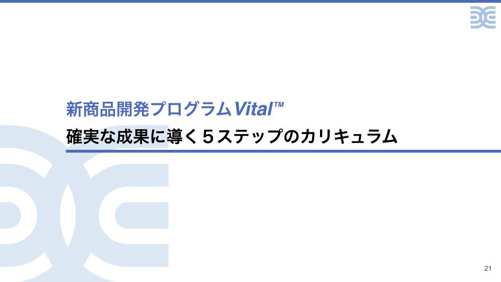 新商品開発プログラムVital™︎ 確実な成果に導く5ステップのカリキュラム